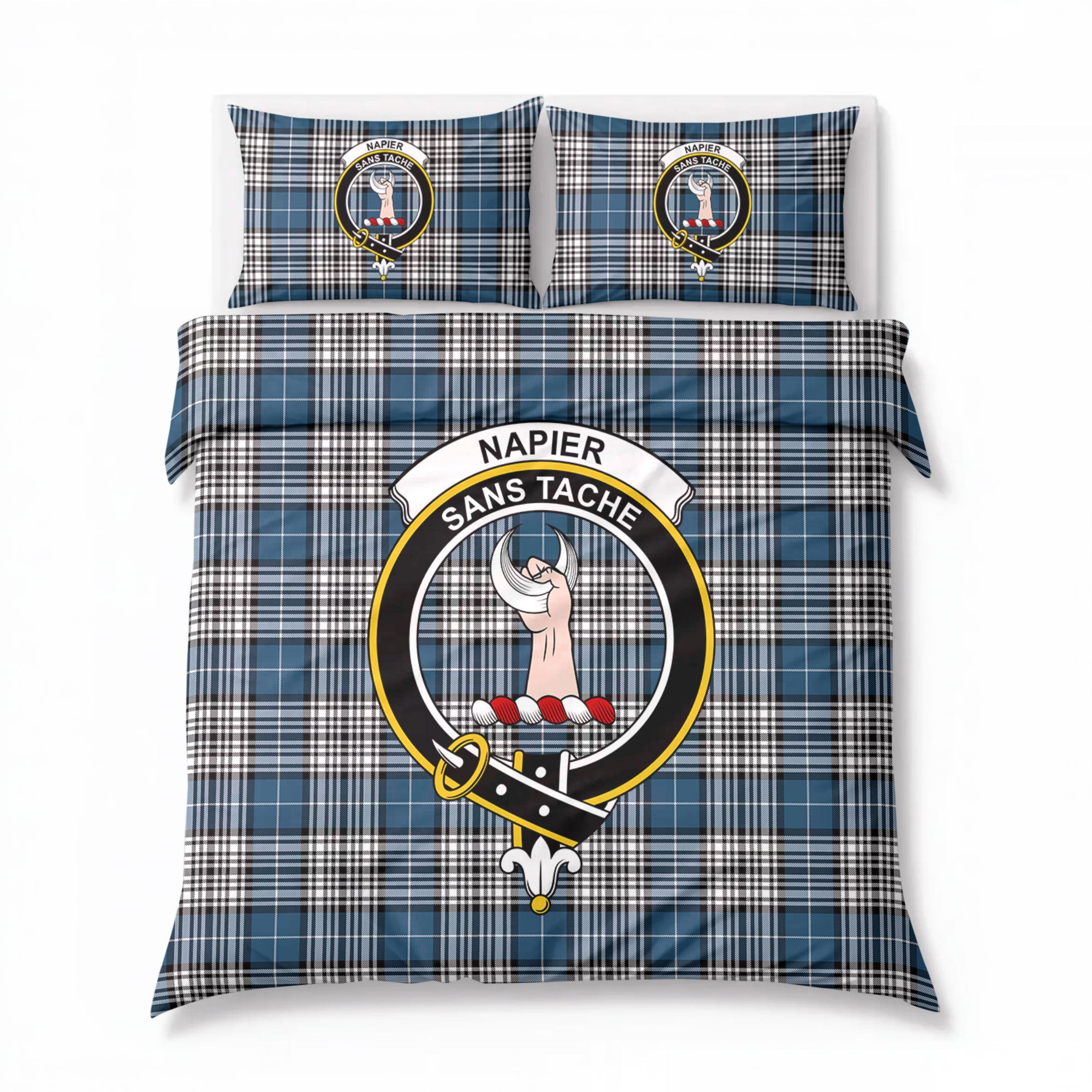 Napier Modern Tartan Crest Bedding Set