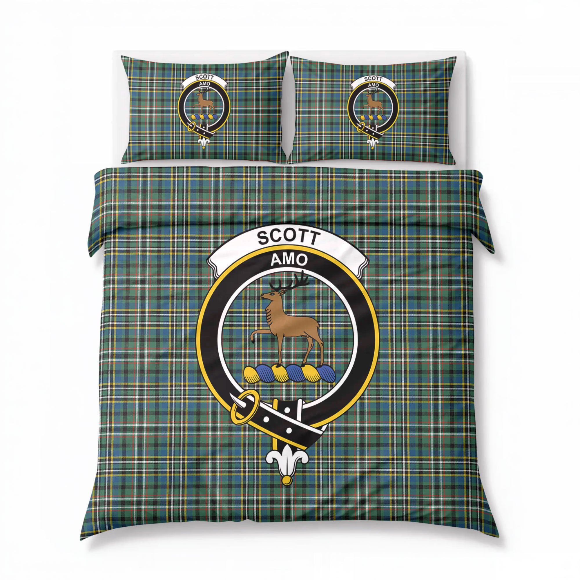Scott Green Ancient Tartan Crest Bedding Set