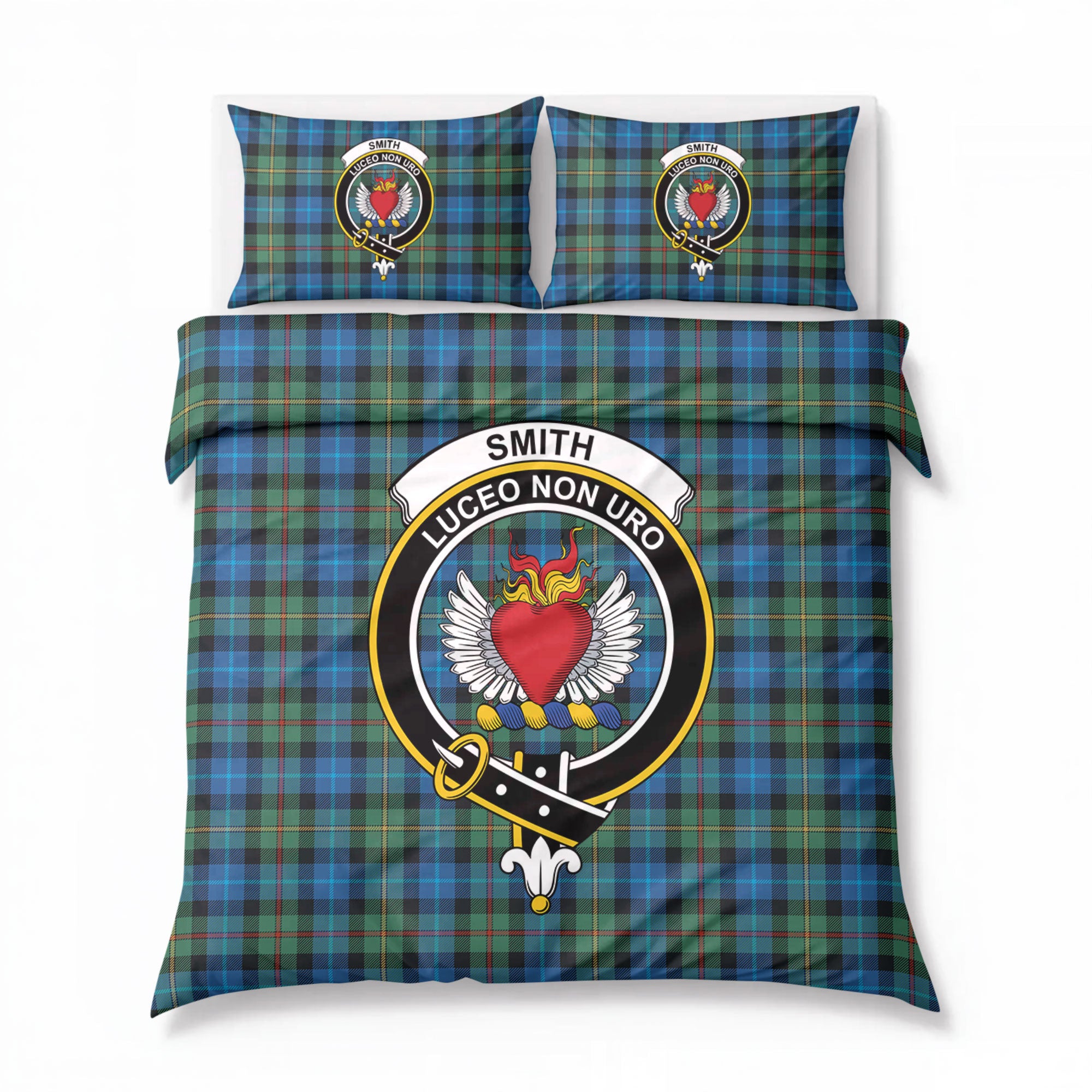 Smith Ancient Tartan Crest Bedding Set