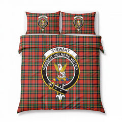 Stewart Royal Modern Tartan Crest Bedding Set