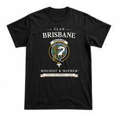 Brisbane Tartan Crest Mischief and Mayhem T-shirt