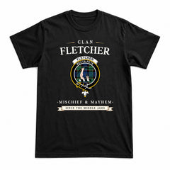 Fletcher Ancient Tartan Crest Mischief and Mayhem T-shirt