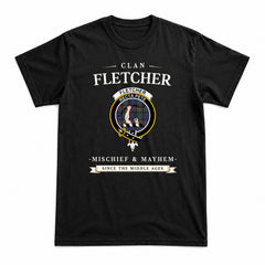 Fletcher of Dunans Tartan Crest Mischief and Mayhem T-shirt