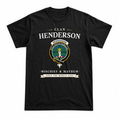 Henderson Ancient Tartan Crest Mischief and Mayhem T-shirt