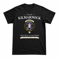 Kilmarnock Tartan Crest Mischief and Mayhem T-shirt