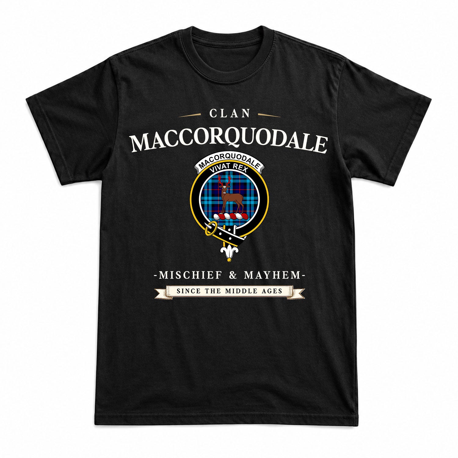 MacCorquodale Tartan Crest Mischief and Mayhem T-shirt