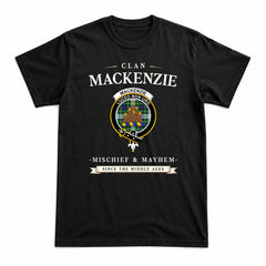 MacKenzie Dress Modern Tartan Crest Mischief and Mayhem T-shirt