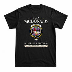 McDonald Ancient Tartan Crest Mischief and Mayhem T-shirt