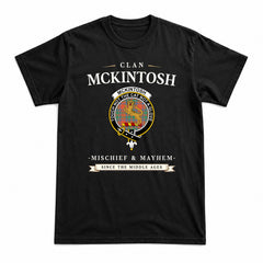 McKintosh Ancient Tartan Crest Mischief and Mayhem T-shirt