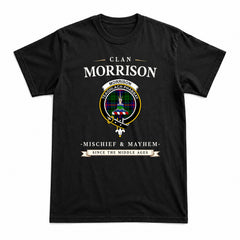 Morrison Modern Tartan Crest Mischief and Mayhem T-shirt