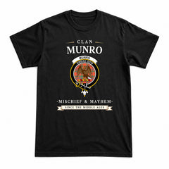 Munro Ancient Tartan Crest Mischief and Mayhem T-shirt