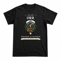 Orr Tartan Crest Mischief and Mayhem T-shirt