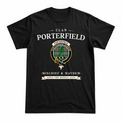 Porterfield Tartan Crest Mischief and Mayhem T-shirt
