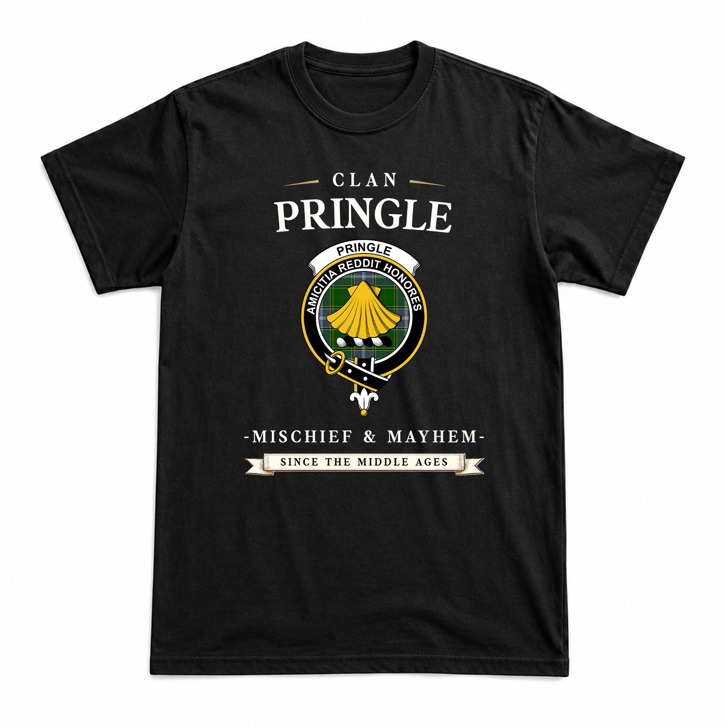 Pringle Tartan Crest Mischief and Mayhem T-shirt