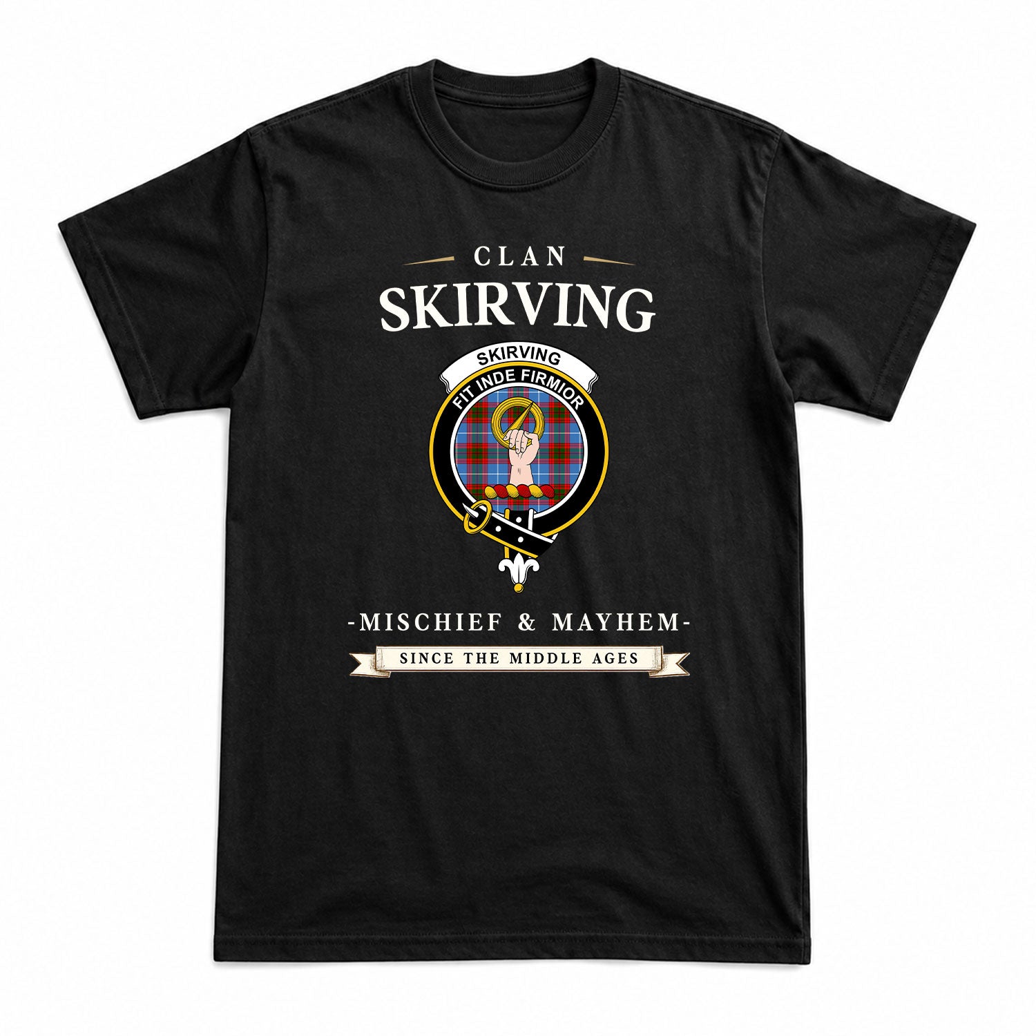 Skirving Tartan Crest Mischief and Mayhem T-shirt