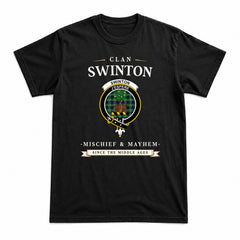 Swinton Tartan Crest Mischief and Mayhem T-shirt