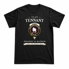 Tennant Tartan Crest Mischief and Mayhem T-shirt