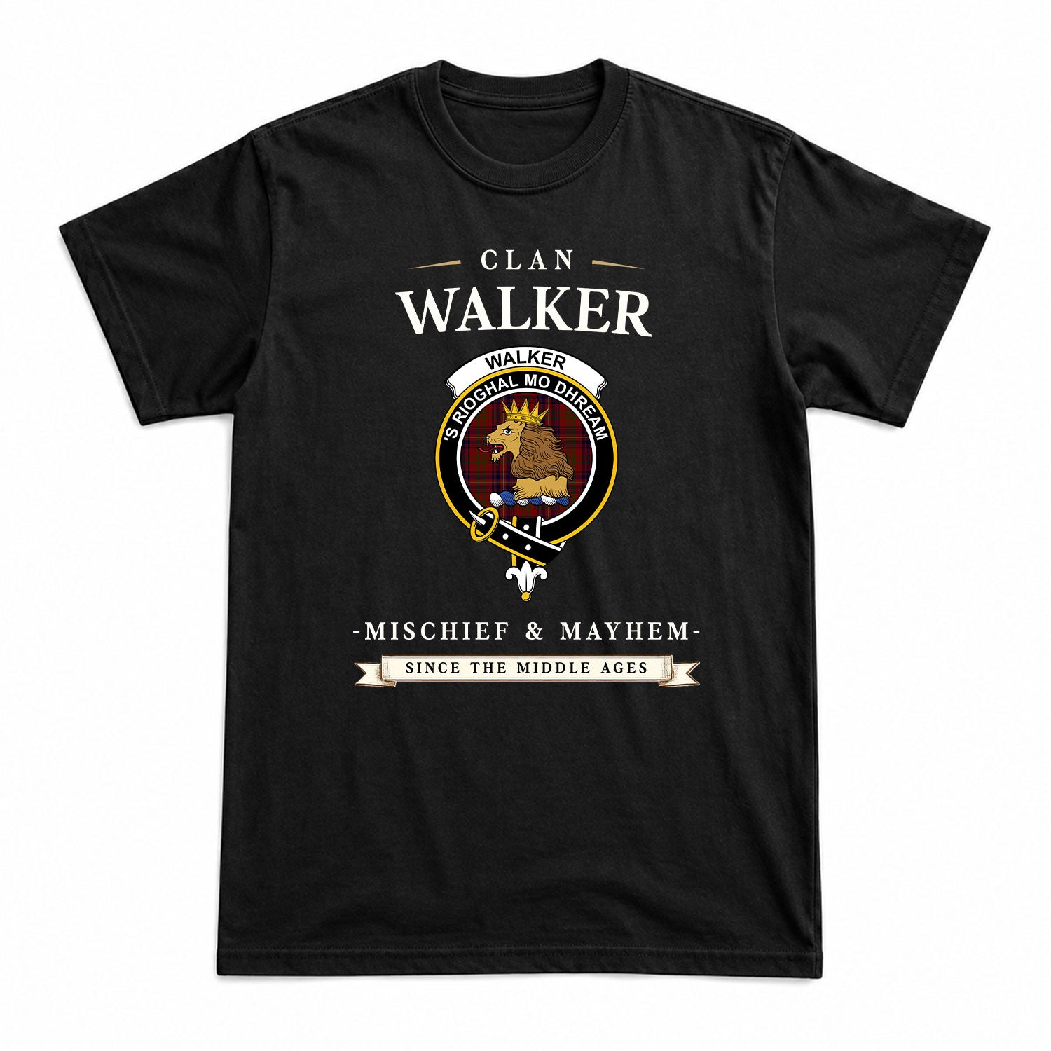 Walker Tartan Crest Mischief and Mayhem T-shirt