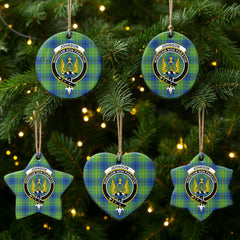 Johnson Ancient Tartan Crest Christmas Ceramic Ornament