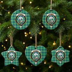 Kennedy Ancient Tartan Crest Christmas Ceramic Ornament