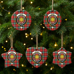 Kerr Ancient Tartan Crest Christmas Ceramic Ornament
