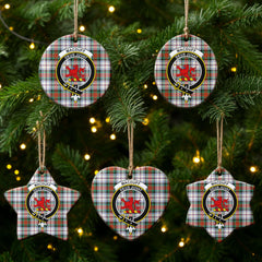 MacDuff Dress Ancient Tartan Crest Christmas Ceramic Ornament