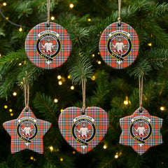 MacFarlane Ancient Tartan Crest Christmas Ceramic Ornament
