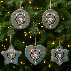 MacFarlane Hunting Ancient Tartan Crest Christmas Ceramic Ornament