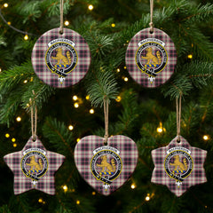 MacPherson Hunting Ancient Tartan Crest Christmas Ceramic Ornament