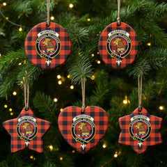 McGregor Rob Roy Ancient Tartan Crest Christmas Ceramic Ornament