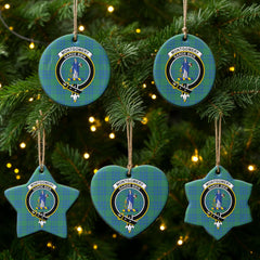 Montgomery Ancient Tartan Crest Christmas Ceramic Ornament