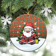 Bruce Ancient Tartan Christmas Ceramic Ornament - Scottish Santa Style