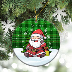 Galloway District Tartan Christmas Ceramic Ornament - Scottish Santa Style