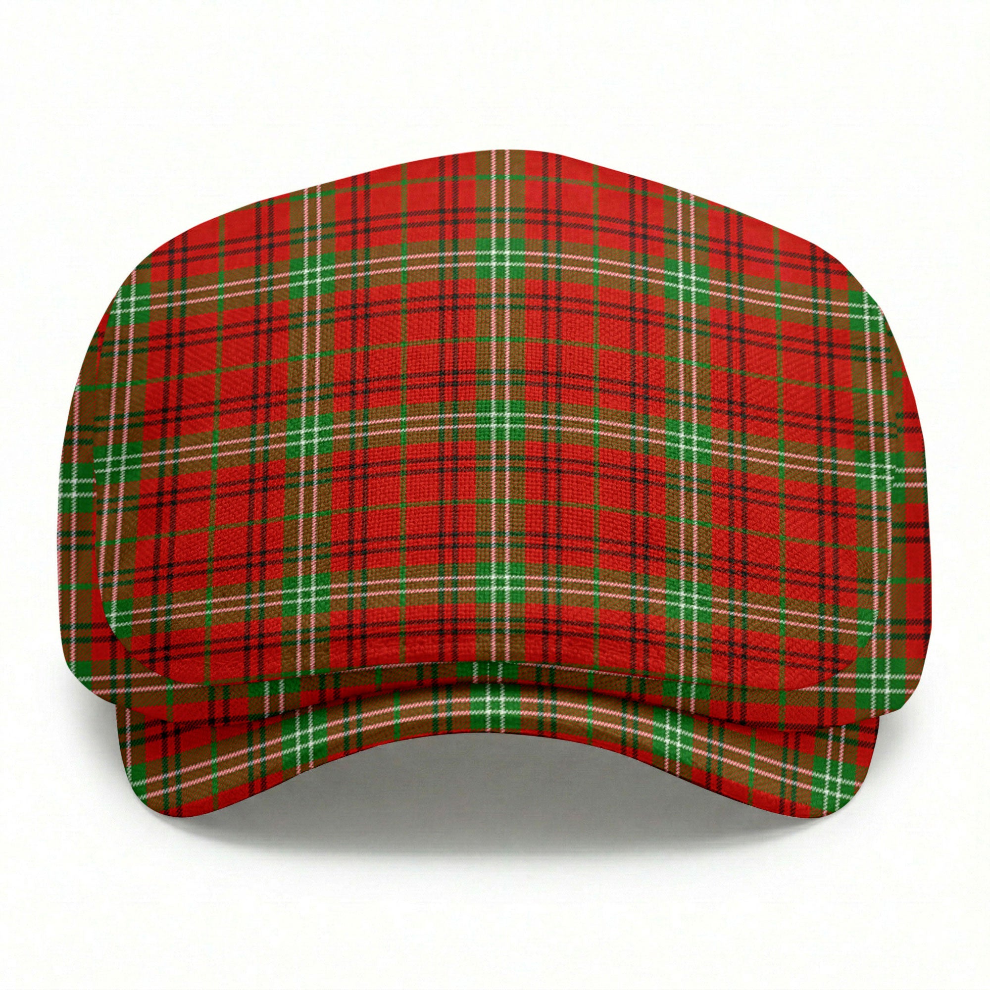 Morrison Red Modern Tartan Flat Caps