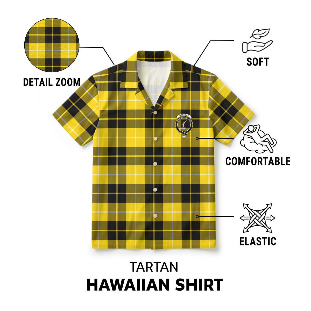 Barclay Dress Modern Tartan Crest Hawaiian Shirt