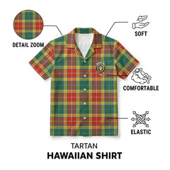 Buchanan Old Sett Tartan Crest Hawaiian Shirt