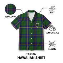 Carmichael Modern Tartan Crest Hawaiian Shirt