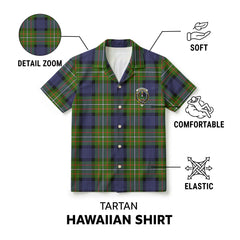 Fergusson Modern Tartan Crest Hawaiian Shirt