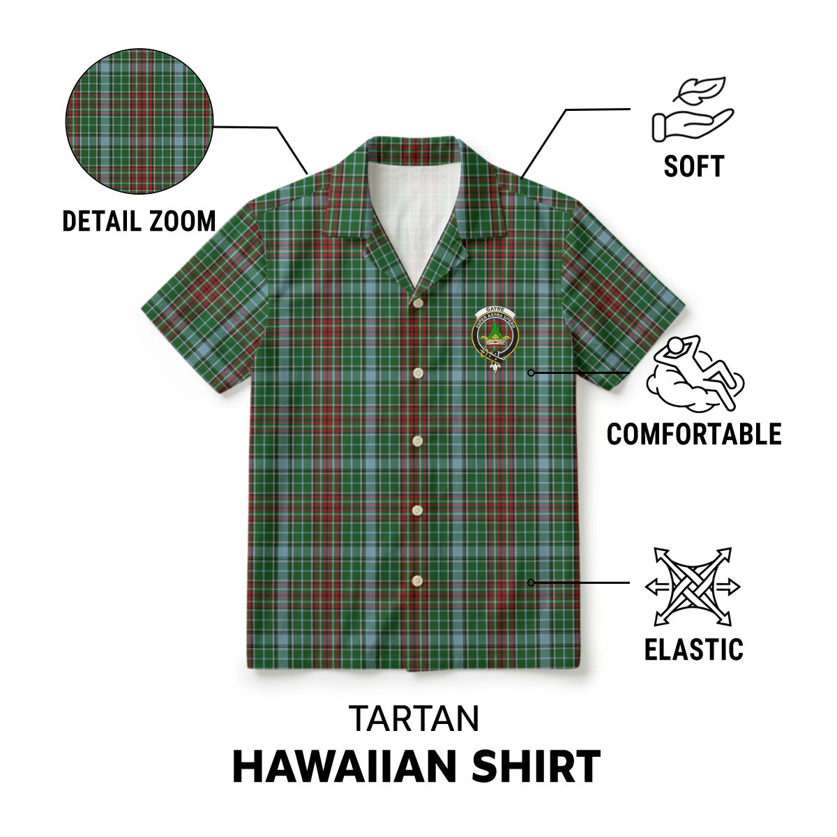 Gayre Tartan Crest Hawaiian Shirt