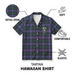 Hunter Modern Tartan Crest Hawaiian Shirt