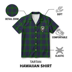 Lockhart Modern Tartan Crest Hawaiian Shirt