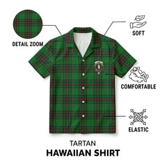 Logie Tartan Crest Hawaiian Shirt