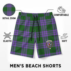 Elphinstone Tartan Crest Men's Beach Shorts