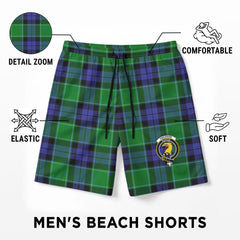 Haldane Tartan Crest Men's Beach Shorts
