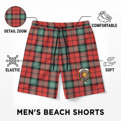 Kerr Ancient Tartan Crest Men's Beach Shorts