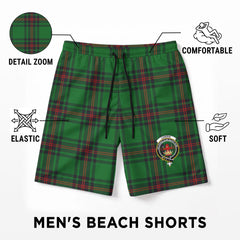 Lundin Tartan Crest Men's Beach Shorts