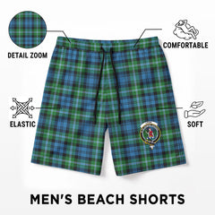 Lyon Tartan Crest Men's Beach Shorts
