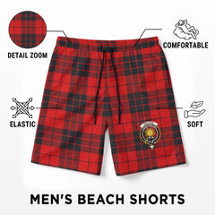MacLeod of Raasay Tartan Crest Men's Beach Shorts