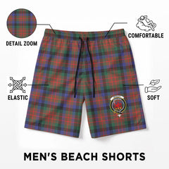 McDuff Hunting Modern Tartan Crest Men's Beach Shorts
