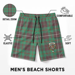 McKinnon Hunting Ancient Tartan Crest Men's Beach Shorts